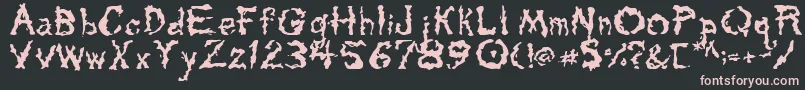 Tar Font – Pink Fonts on Black Background