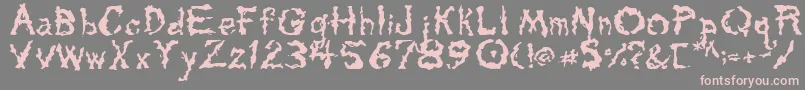 Tar Font – Pink Fonts on Gray Background