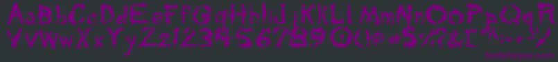 Tar Font – Purple Fonts on Black Background