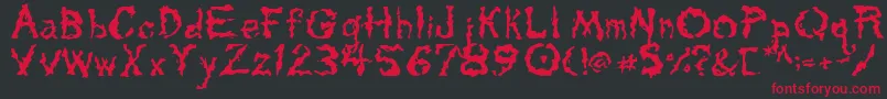 Tar Font – Red Fonts on Black Background