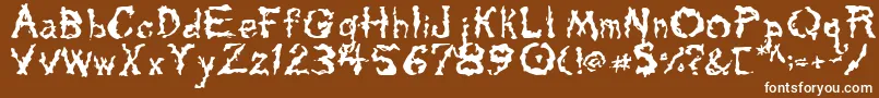 Шрифт Tar – белые шрифты на коричневом фоне