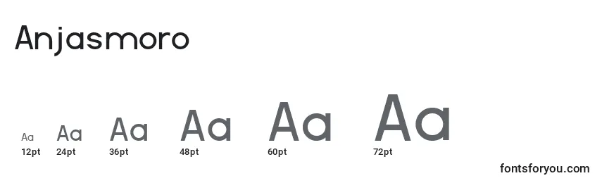 Размеры шрифта Anjasmoro