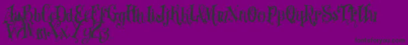 Fonte Vtksdearlove – fontes pretas em um fundo violeta