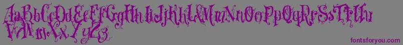 Vtksdearlove-Schriftart – Violette Schriften auf grauem Hintergrund