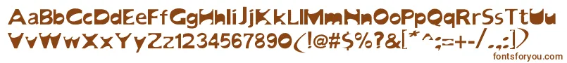 SadJane Font – Brown Fonts on White Background