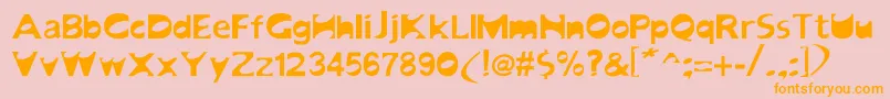 SadJane Font – Orange Fonts on Pink Background