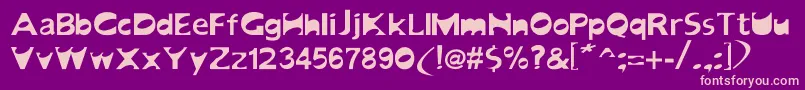 SadJane Font – Pink Fonts on Purple Background