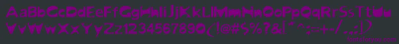 Czcionka SadJane – fioletowe czcionki na czarnym tle
