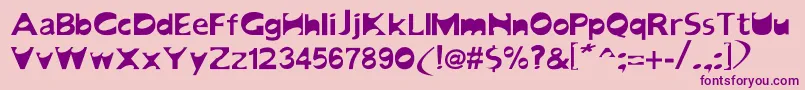 SadJane Font – Purple Fonts on Pink Background