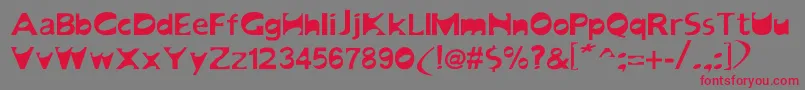 SadJane Font – Red Fonts on Gray Background