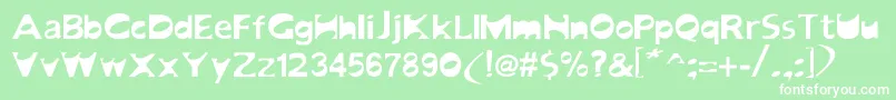 SadJane Font – White Fonts on Green Background