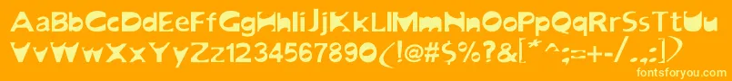 SadJane Font – Yellow Fonts on Orange Background