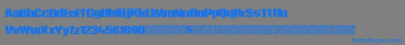 Piratezombie-Schriftart – Blaue Schriften auf grauem Hintergrund
