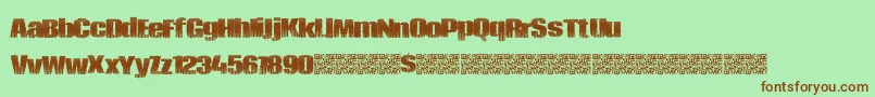 Piratezombie Font – Brown Fonts on Green Background