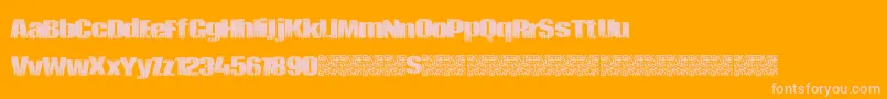 Piratezombie Font – Pink Fonts on Orange Background