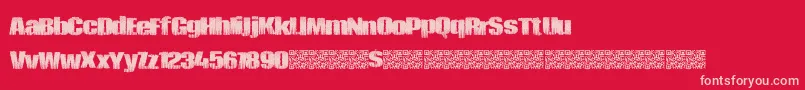 Fonte Piratezombie – fontes rosa em um fundo vermelho