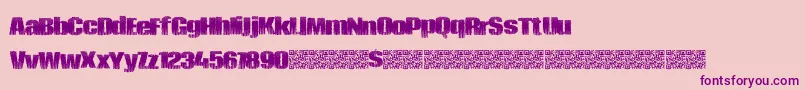Piratezombie-Schriftart – Violette Schriften auf rosa Hintergrund