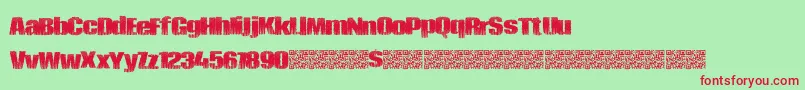 Piratezombie Font – Red Fonts on Green Background