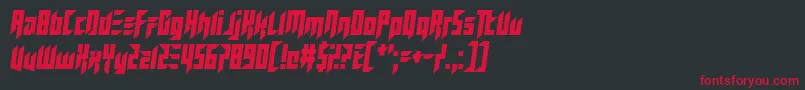 フォントWeUsedToBeFriends – 黒い背景に赤い文字