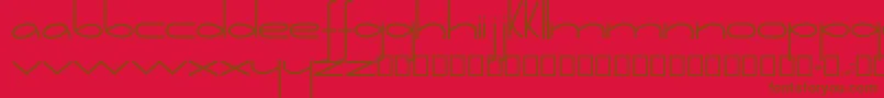 Retorica Font – Brown Fonts on Red Background