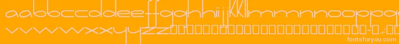 フォントRetorica – オレンジの背景にピンクのフォント