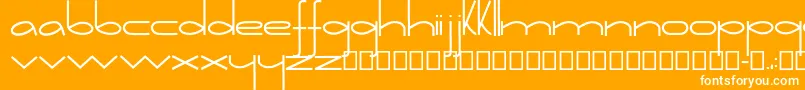 フォントRetorica – オレンジの背景に白い文字