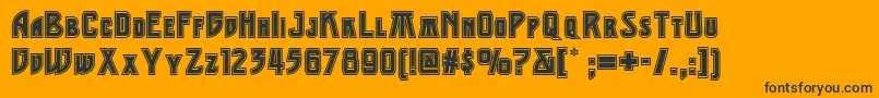 Middleearthnf Font – Black Fonts on Orange Background