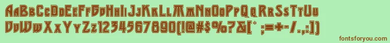 Middleearthnf Font – Brown Fonts on Green Background