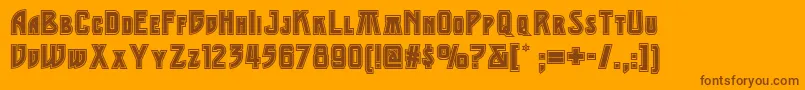 Middleearthnf Font – Brown Fonts on Orange Background
