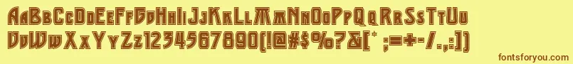 Middleearthnf Font – Brown Fonts on Yellow Background