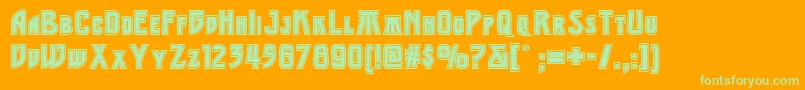 Middleearthnf Font – Green Fonts on Orange Background