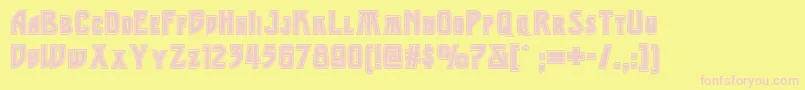 Middleearthnf Font – Pink Fonts on Yellow Background