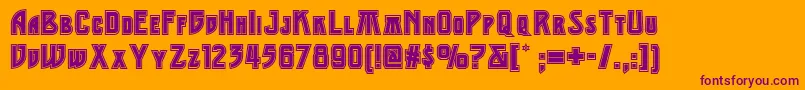 Middleearthnf Font – Purple Fonts on Orange Background