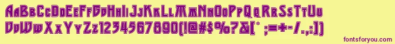 Middleearthnf Font – Purple Fonts on Yellow Background