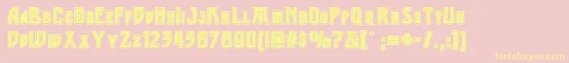 Middleearthnf Font – Yellow Fonts on Pink Background