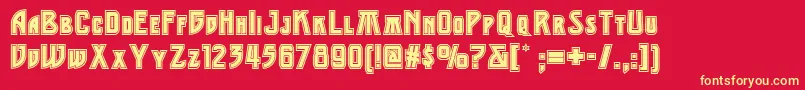 Middleearthnf Font – Yellow Fonts on Red Background