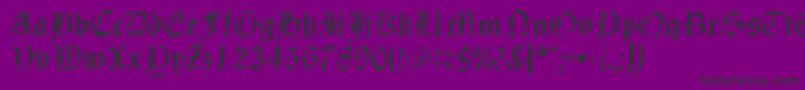 Dizzbw-fontti – mustat fontit violetilla taustalla