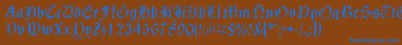 Dizzbw Font – Blue Fonts on Brown Background