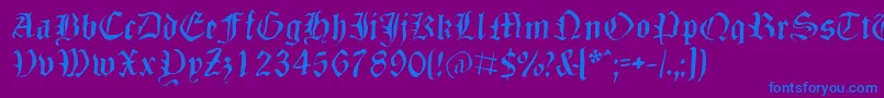 More about Dizzbw Font Dizzbw Font – Blue Fonts on Purple Background