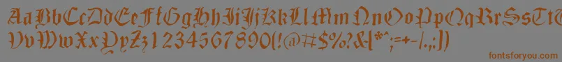Dizzbw Font – Brown Fonts on Gray Background
