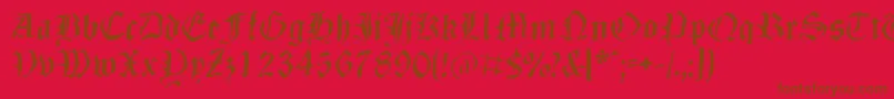 Dizzbw Font – Brown Fonts on Red Background