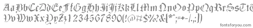 フォントDizzbw – 白い背景に灰色の文字