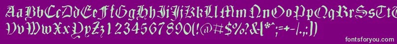 Dizzbw Font – Green Fonts on Purple Background