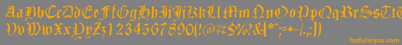 Dizzbw Font – Orange Fonts on Gray Background