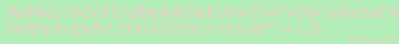 Dizzbw Font – Pink Fonts on Green Background