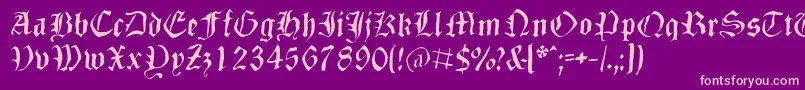 Dizzbw Font – Pink Fonts on Purple Background