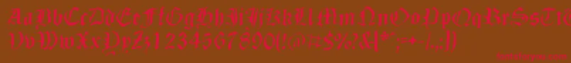 Dizzbw Font – Red Fonts on Brown Background