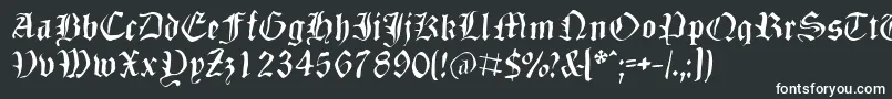 Dizzbw-fontti – valkoiset fontit mustalla taustalla