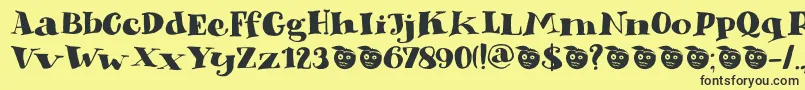 DkPhantomPeach Font – Black Fonts on Yellow Background