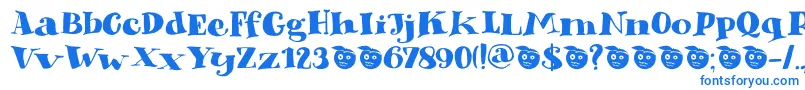 DkPhantomPeach Font – Blue Fonts on White Background